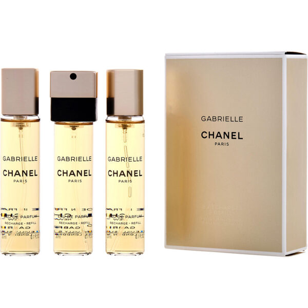 Chanel Gabrielle EAU DE PARFUM SPRAY REFILLABLE 0.7 OZ & TWO REFILLS