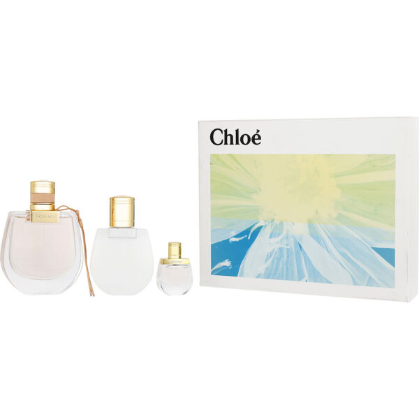 Chloe Nomade by Chloe EAU DE PARFUM SPRAY 2.5 OZ & BODY LOTION 3.3 OZ & EAU DE PARFUM 0.16 OZ MINI for WOMEN