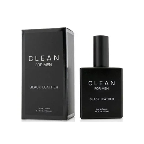 Clean Black Leather Eau de Toilette for Men – 3.4 oz