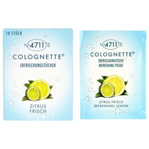 4711 Colognette Refreshing Citrus Fresh Lemon Tissues for Unisex