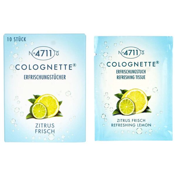 4711 Colognette Refreshing Citrus Fresh Lemon Tissues for Unisex