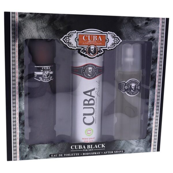 Cuba Black 3 Piece for Men – 3.3 oz