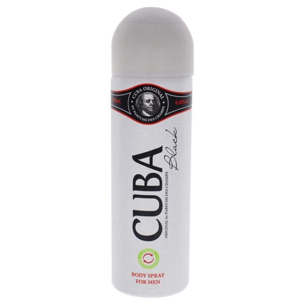 Cuba Black Body Spray for Men – 6.6 oz