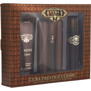 Cuba Prestige Gold Men's 3-Piece Fragrance Gift Set