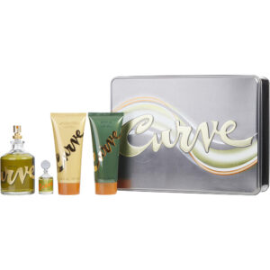 Curve by Liz Claiborne COLOGNE SPRAY 4.2 OZ & COLOGNE 0.25 OZ MINI & AFTERSHAVE BALM 3.4 OZ & SHOWER GEL 3.4 OZ for MEN