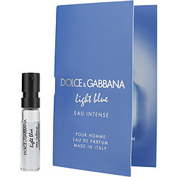 D & G Light Blue Eau Intense by Dolce & Gabbana EAU DE PARFUM SPRAY VIAL ON CARD for MEN