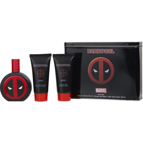 Deadpool Dark by Marvel EDT Spray & Shower Gel & Aftershave Balm Set