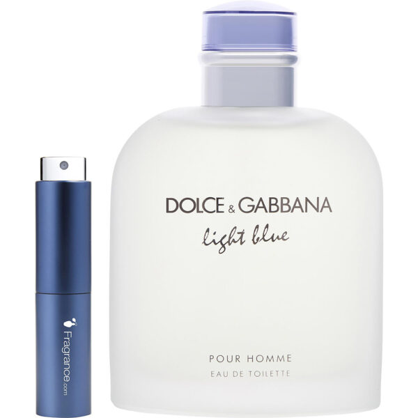 Dolce & Gabbana D & G Light Blue by Dolce & Gabbana TRAVEL Eau de Toilette for Men – 0.27 oz
