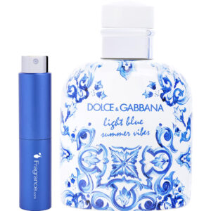 Dolce & Gabbana D & G Light Blue Summer Vibes by Dolce & Gabbana TRAVEL Eau de Toilette for Men – 0.27 oz