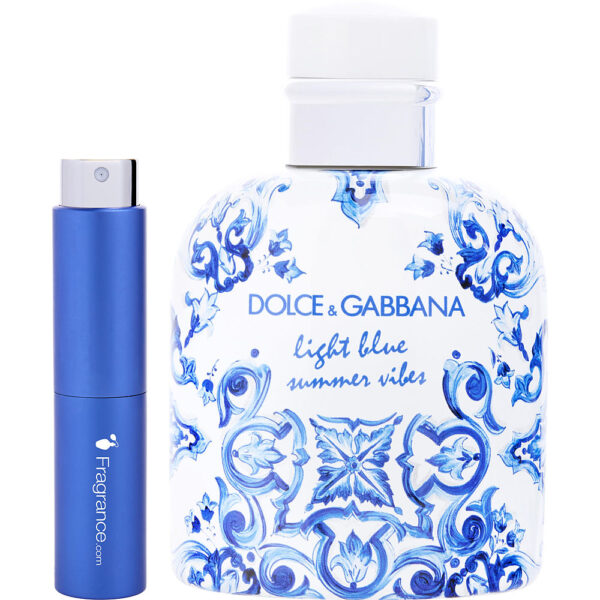 Dolce & Gabbana D & G Light Blue Summer Vibes by Dolce & Gabbana TRAVEL Eau de Toilette for Men – 0.27 oz