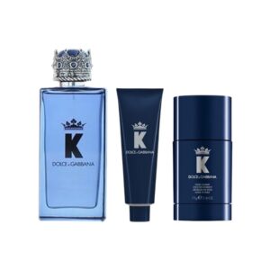 Dolce & Gabbana K by Dolce & Gabbana EAU DE PARFUM SPRAY 3.4 OZ & DEODORANT STICK 2.5 OZ & SHOWER GEL 1.7 OZ for MEN