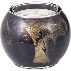Ebony Candle Globe - Hand-Painted 4" Polished Glass Candle