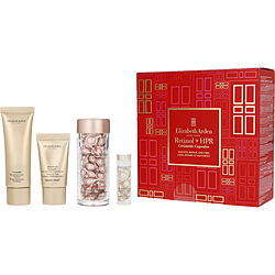 Elizabeth Arden by Elizabeth Arden Retinol + HPR Ceramide Capsules Rapid Skin Renewing Serum 60caps + Ceramide Purifying Cream Cleanser 50ml + Advanced Ceramide Lift and Firm Night Cream 15ml + Hyaluronic Acid Ceramide Capsules Serum 7 caps -4pcs for WOM