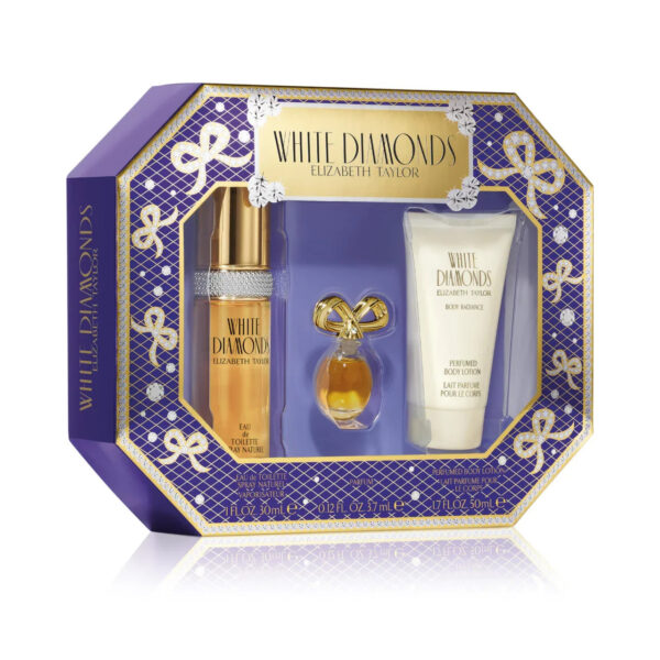 Elizabeth Taylor White Diamons Eau de Toilette for Women – 3 piece gift set