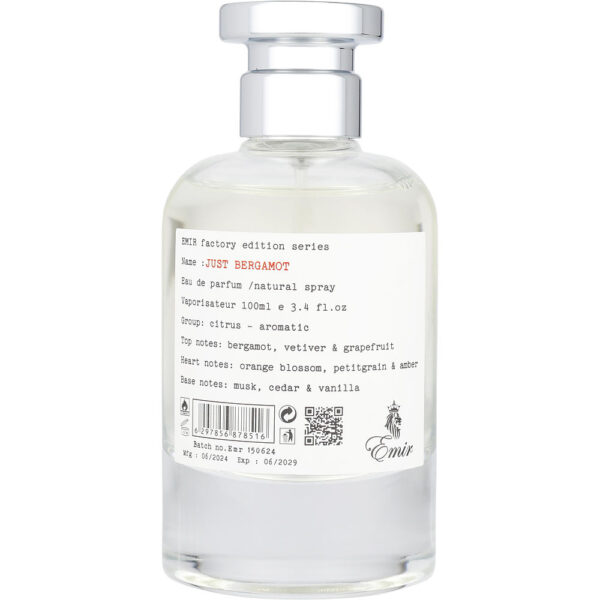 Emir Just Bergamot FACTORY EDITION Eau de Parfum for Unisex – 3.4 oz