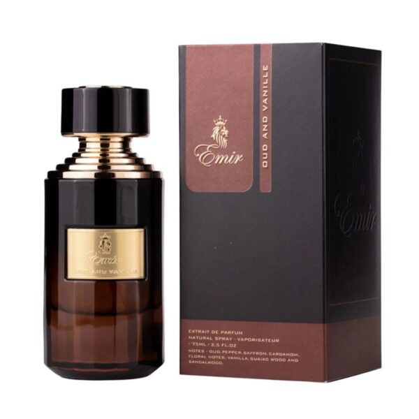 Emir Oud and Vanille Eau de Parfum for Unisex – 2.5 oz