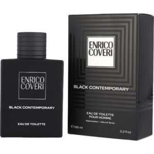 Enrico Coveri Black Contemporary Eau de Toilette for Men – 3.3 oz
