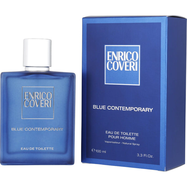 Enrico Coveri Blue Contemporary Eau de Toilette for Men – 3.3 oz