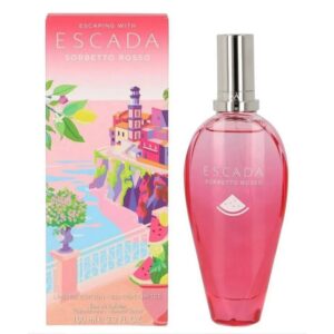Escada Escaping With Sorbetto Rosso Eau de Toilette for Women – 3.3 oz
