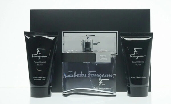 F By Ferragamo Pour Homme Black EDT Gift Set for Men