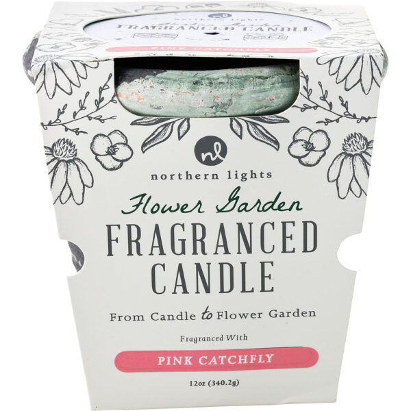 Flower Garden Pink Catchfly Northern Lights Fragranced Candle 12oz