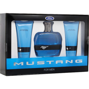 Ford Mustang Blue by Estee Lauder EDT SPRAY 3.4 OZ & HAIR AND BODY WASH 3.4 OZ & AFTERSHAVE BALM 3.4 OZ for MEN