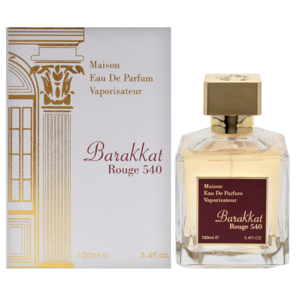 Fragrance World Barakkat Rouge 540 Eau de Parfum for Unisex – 3.4 oz