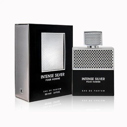 Fragrance World Intense Silver Eau de Parfum for Unisex – 3.4 oz
