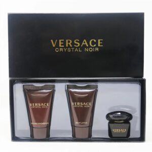Gianni Versace Versace Crystal Noir 3 piece Eau de Toilette for Women – 3 piece gift set