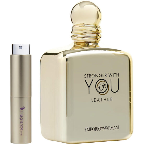 Giorgio Armani Emporio Armani Stronger With You Leather TRAVEL Eau de Parfum for Men – 0.27 oz