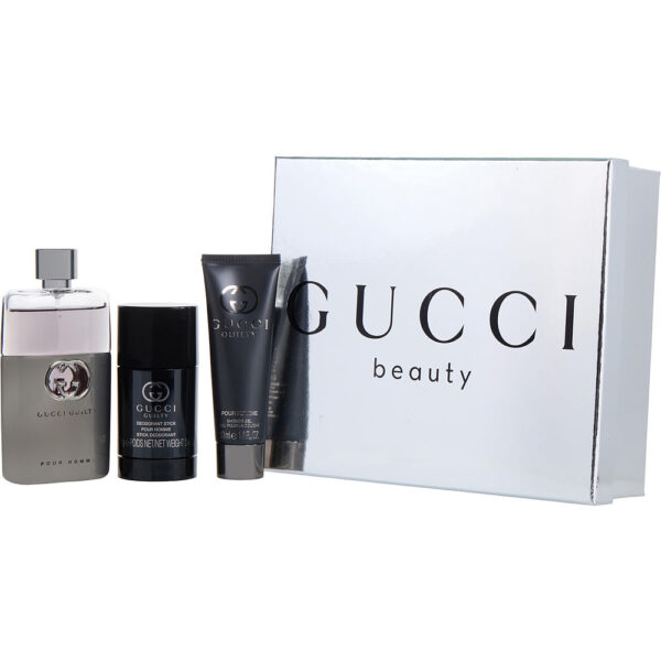 Gucci Guilty Pour Homme EDT Gift Set for Men - 3-Piece Bundle