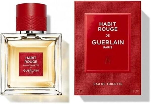 Guerlain Habit Rouge Eau de Toilette for Men – 1.6 oz