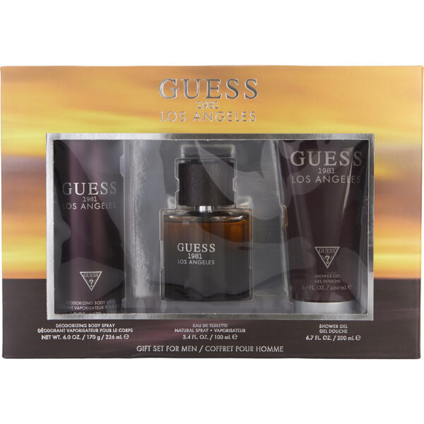 Guess 1981 Los Angeles for Men Gift Set — EDT, Body Spray & Shower Gel