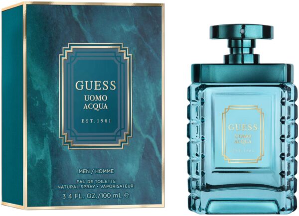 Guess Uomo Acqua Eau de Toilette for Men – 3.4 oz