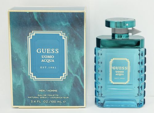 Guess Uomo Acqua Eau de Toilette Spray for Men, 3.4 oz