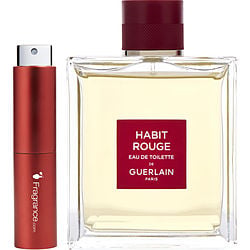 Habit Rouge by Guerlain EDT Spray 0.27 oz Travel Spray for Men