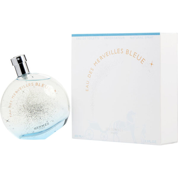 Hermes Eau Des Merveilles Bleue Eau de Toilette for Women – 3.3 oz