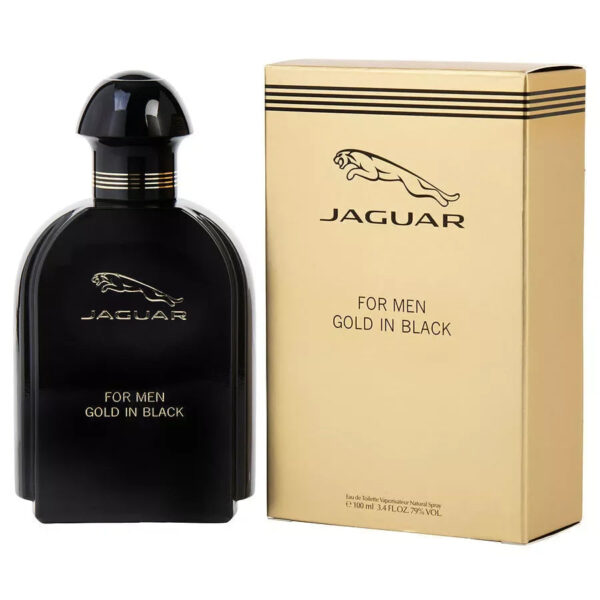Jaguar Gold In Black Eau de Toilette for Men – 3.4 oz