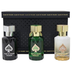 Jo Milano GAME OF SPADES DIAMOND COLLECTION WITH DIAMOND & EMERALD & TOPAZ AND ALL ARE Game of Spades Collection Eau de Parfum for Unisex – 1 oz