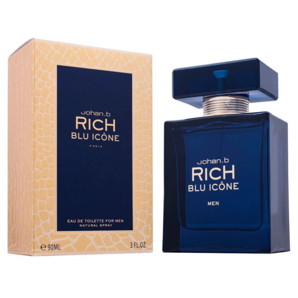 Johan B Rich Blu Icone Eau de Toilette for Men – 3.0 oz