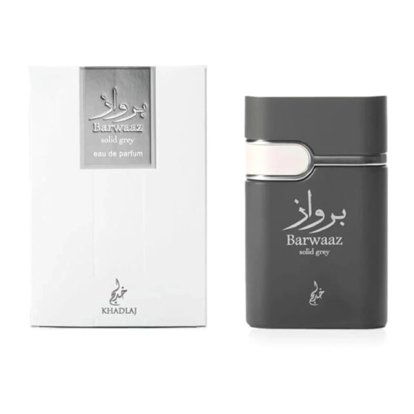 Khadlaj Barwaaz Solid Grey Eau de Parfum for Men – 3.4 oz