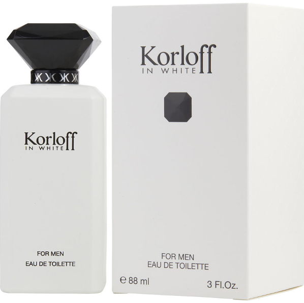 Korloff In White Eau de Toilette for Men – 3 oz