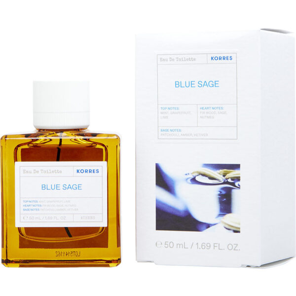 Korres Blue Sage Eau de Toilette for Men – 1.7 oz