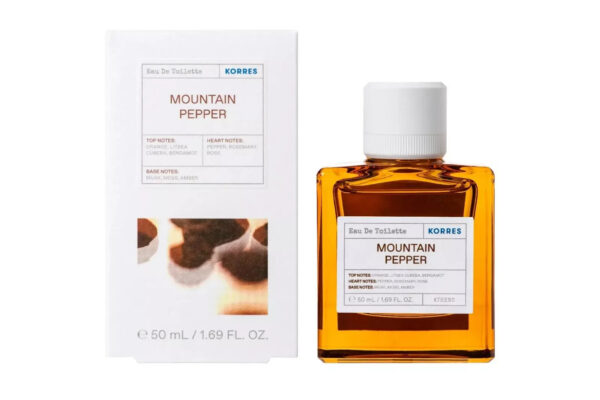 Korres Mountain Pepper Eau de Toilette for Men – 1.7 oz