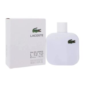 Lacoste Eau De Lacoste L.12.12 Blanc Pure Eau de Toilette for Men – 3.3 oz