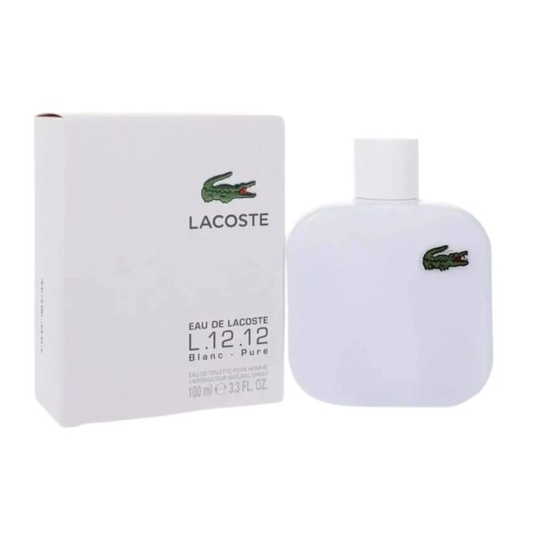 Lacoste Eau De Lacoste L.12.12 Blanc Pure Eau de Toilette for Men – 3.3 oz