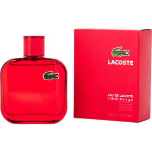 Lacoste Eau De Lacoste L.12.12 Rouge Eau de Toilette for Men – 3.3 oz
