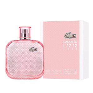 Lacoste L.12.12 Rose Sparkling Eau de Toilette for Women – 3.3 oz