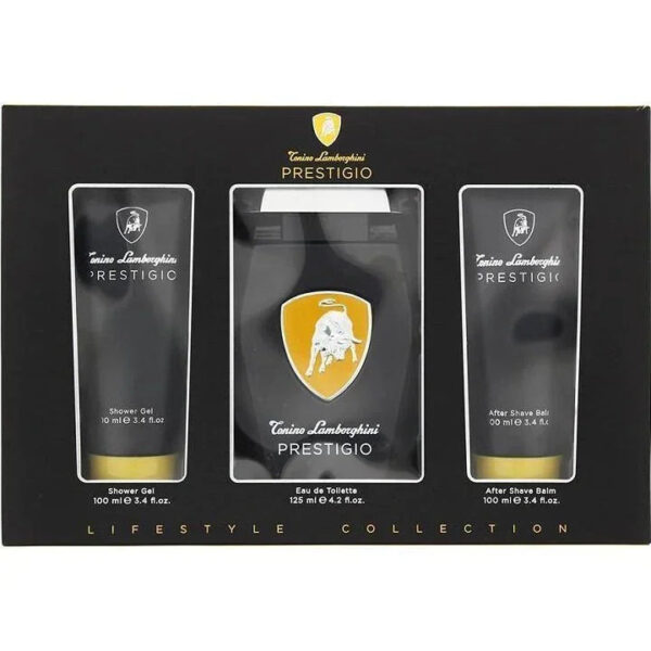 Lamborghini Prestigio EDT Spray 4.2oz + Aftershave & Shower Gel Set