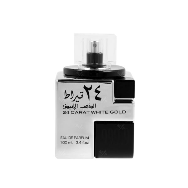 Lattafa 24 Carat White Gold Eau de Parfum for Unisex – 3.4 oz